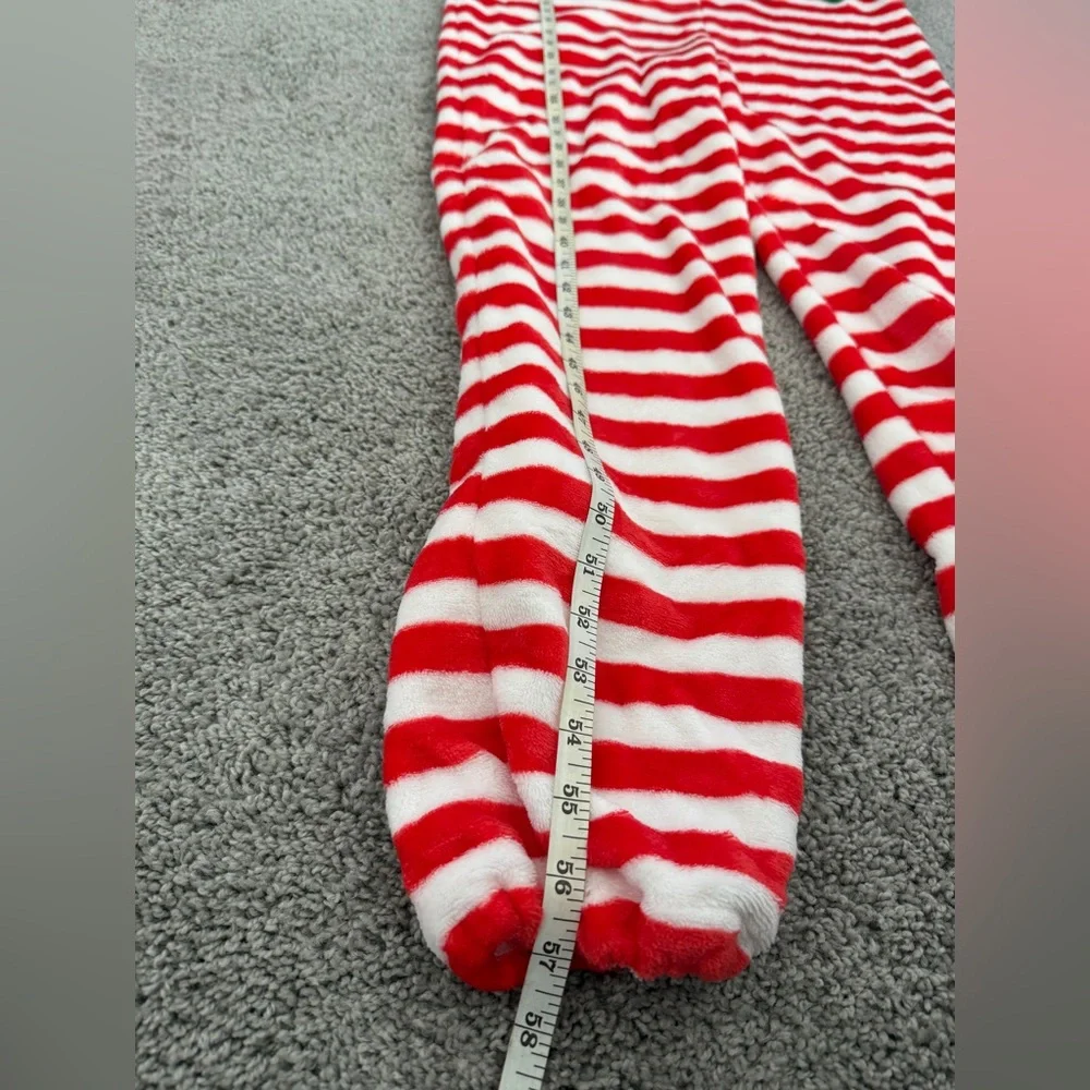 Halloween Costumes Elf Costume Jumpsuit Hooded Red Stripe Belt Junior XL‎
